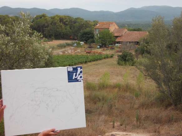 Plein air sketch in Provence